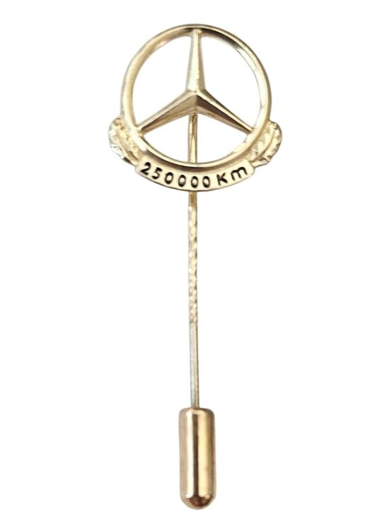 Mercedes-Benz Jewelry - Mercedes-Benz 835 Silver Vermeil 250,000 Km Stick Lapel Pin, J35